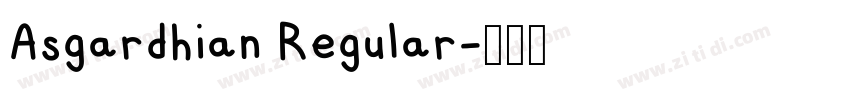 Asgardhian Regular字体转换